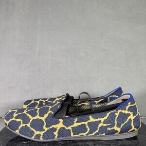 ROTHY'S Indigo Giraffe Slip On Loafers Navy Women’s Size 8 US